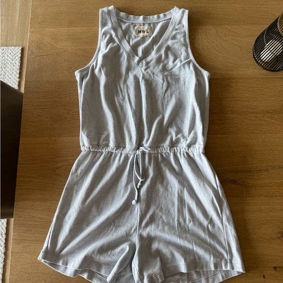 Madewell Light blue Sleeveless Romper - Picture 1 of 4